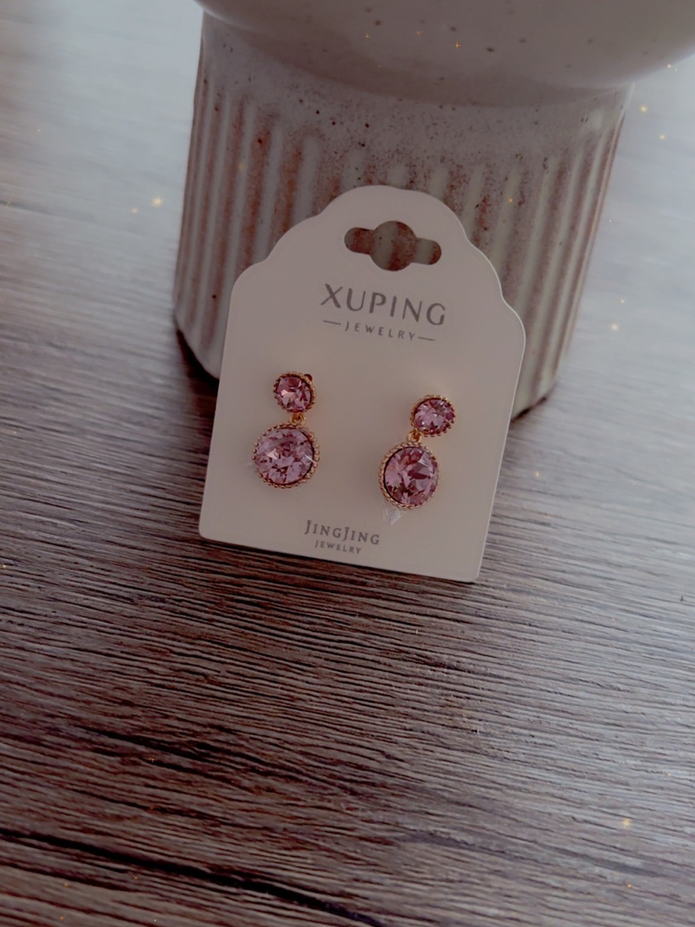 Gold tone earrings